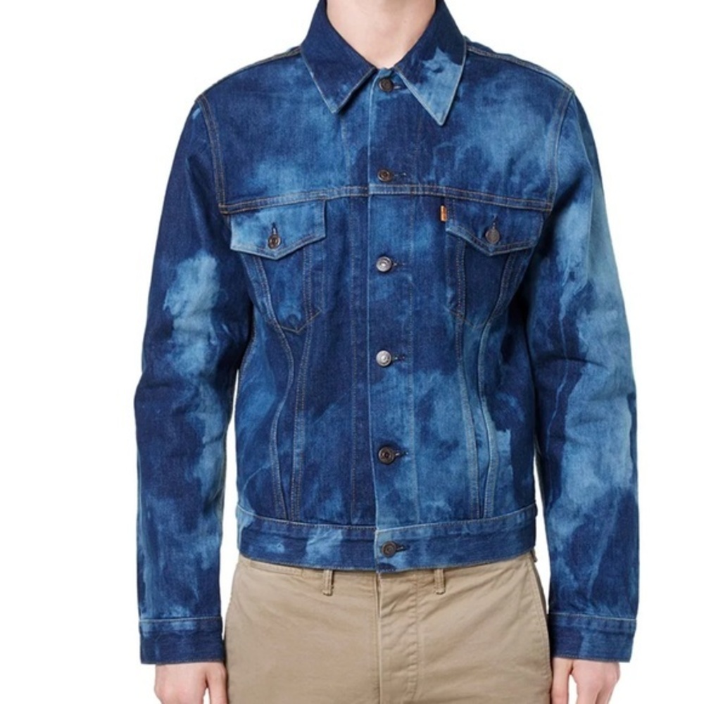 Vintage Rare One-OF-A-Kind‎ 70’s Acid Wash Denim Trucker Jacket Men’s M